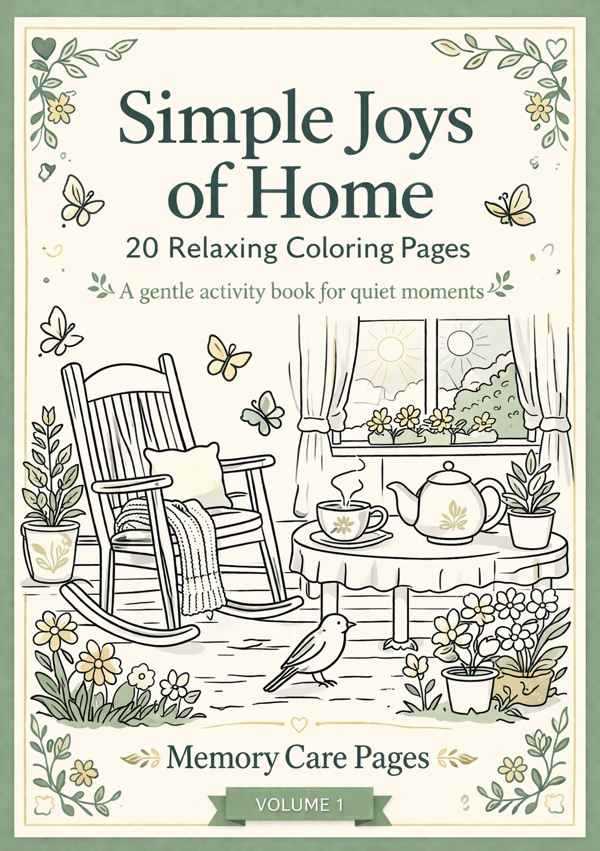 Simple Joys of Home Volume 1 - printable coloring book cover
