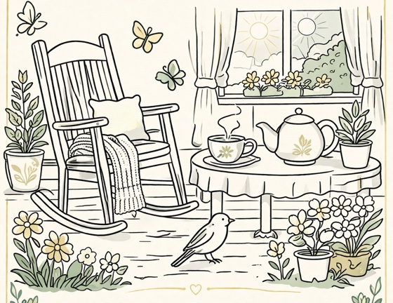 Simple Joys of Home Volume 1 coloring book cover